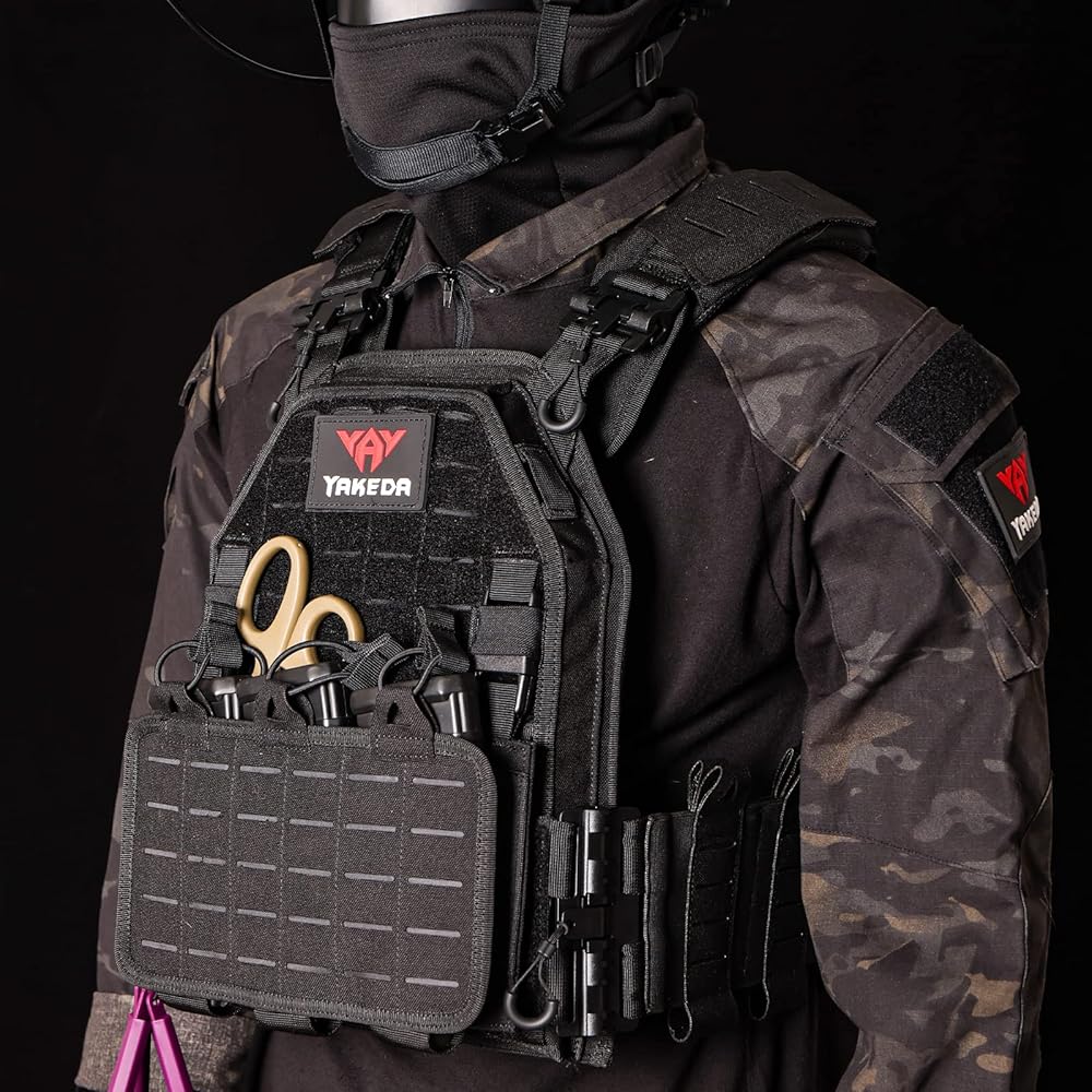 YAKEDA Tactical Outdoor Vest for Men (Black) : Amazon.ca